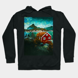 Aurora lights in Lofoten island Hoodie